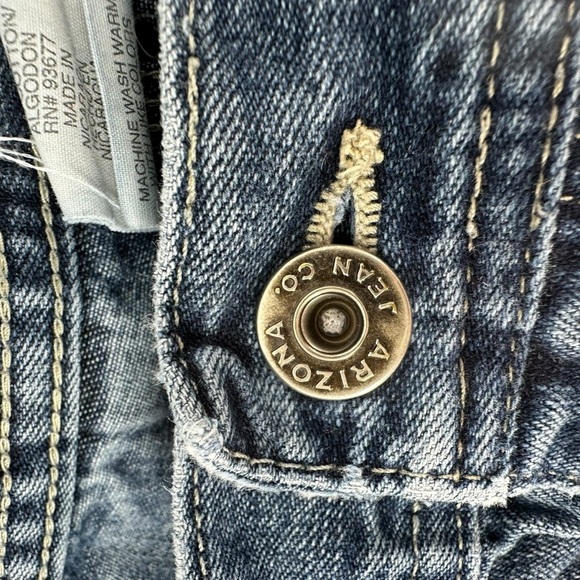 Arizona Jeans Co 34”x34” distressed carpenter Blue Jeans - Picture 6 of 9